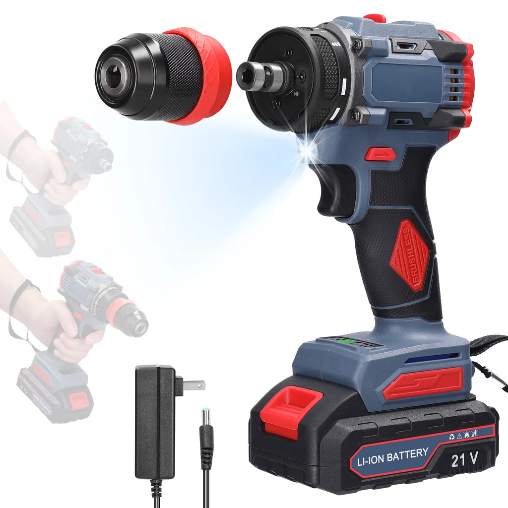 Electric Drill 2in1 Lithium Screwdriver Power Tool C585004