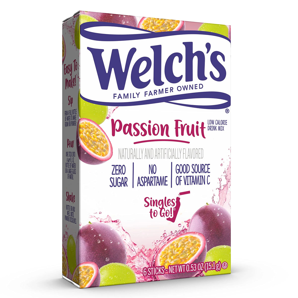 Passion Fruit Water Drink Mix Powder Sticks (72 Total Servings) H533