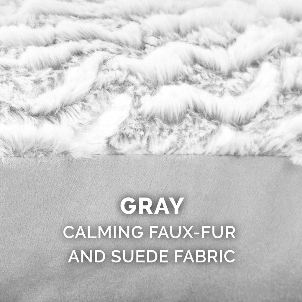 Orthopedic Pillow Top Mattress Pet Bed, Gray, Large C3011
