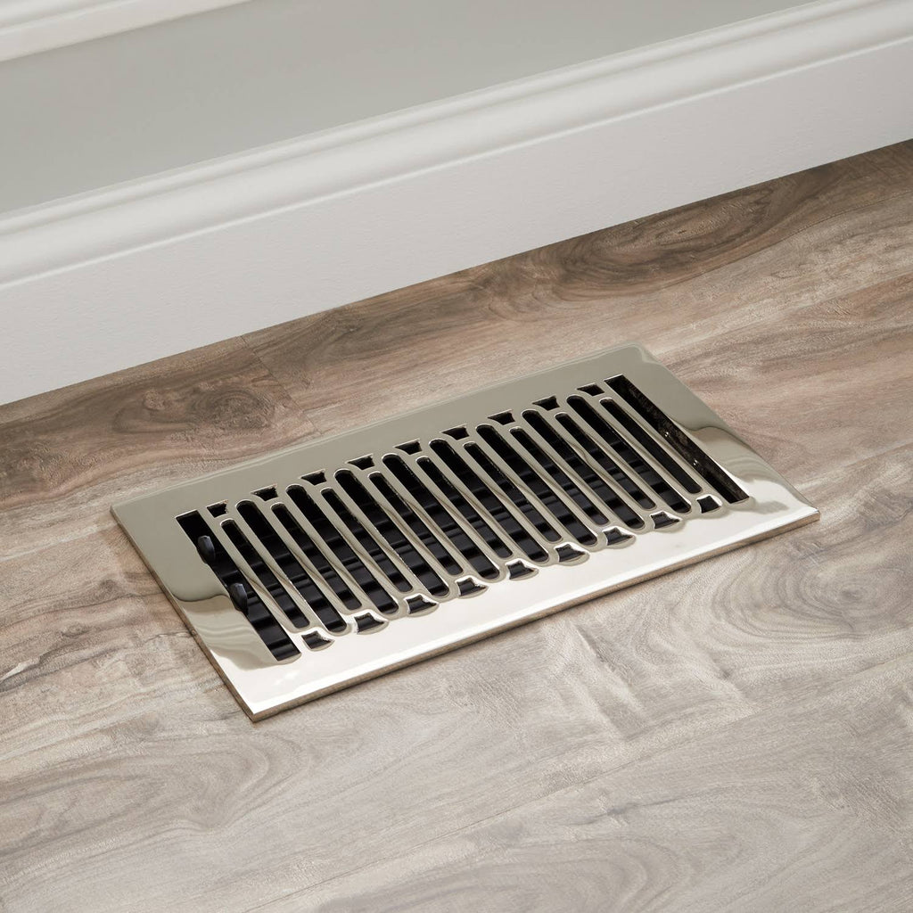 Brass Floor Register Polished Nickel N889