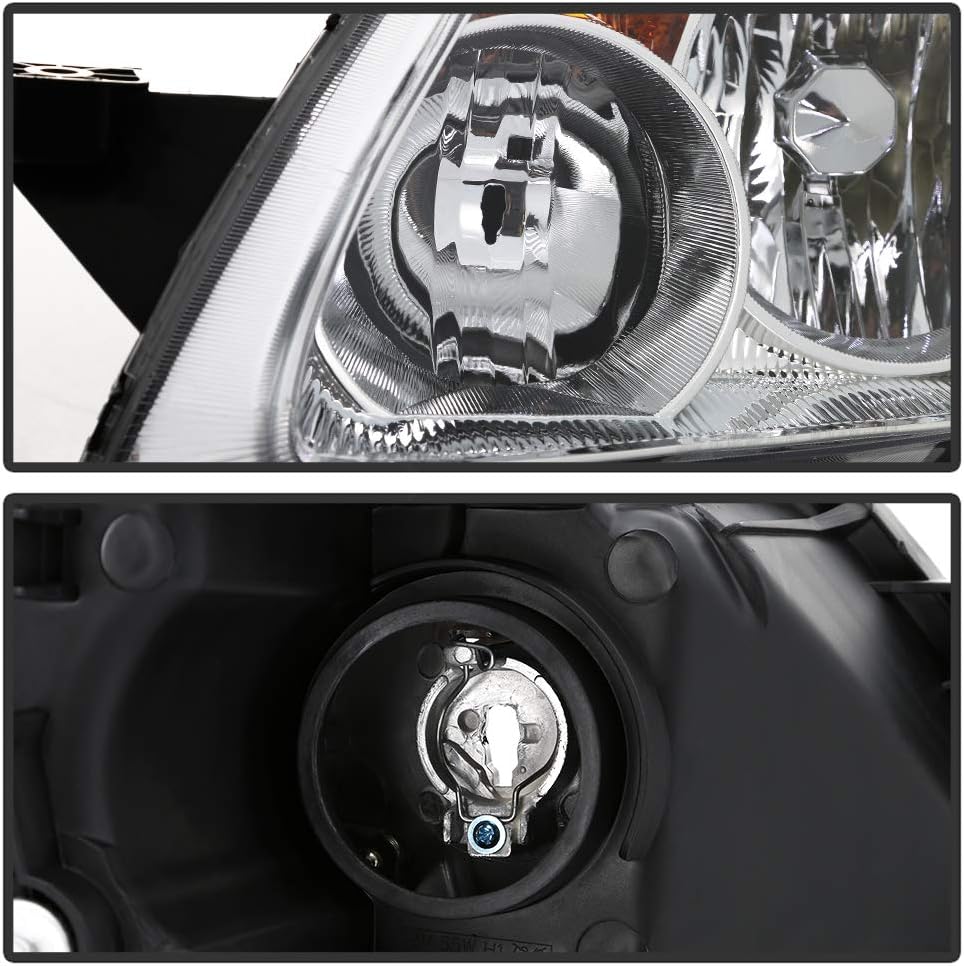 Chrome Housing Headlights Headlamps Assembly D5694