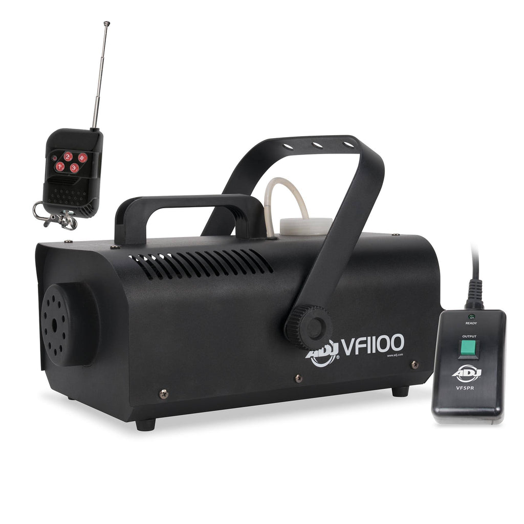 Black 1000 W Mobile Fog Machine with Wireless Remote Control S316