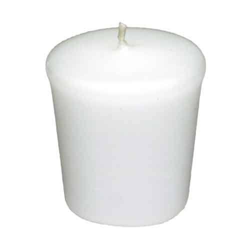 White Votive Candle, 15 HR, Unscented, Flared W512453