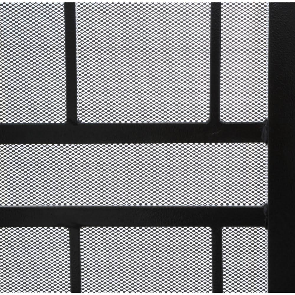 36 in. x 80 in. Black Steel Security Door with Expanded Metal Screen R103