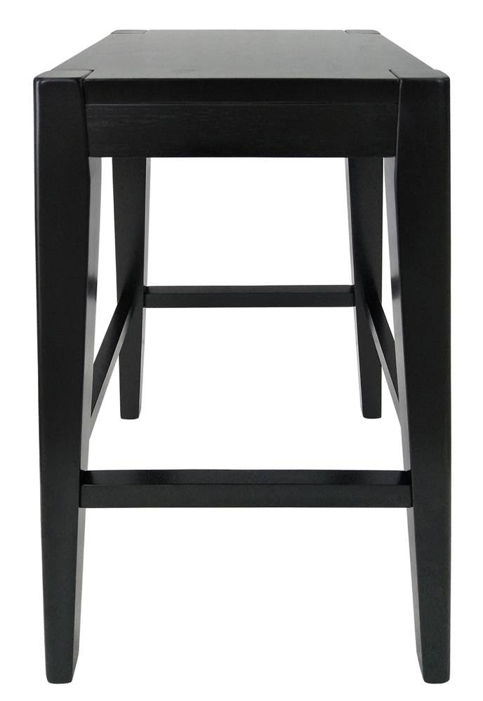 Black Wooden Counter Stool Set of 2 L435