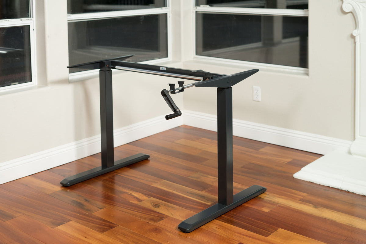 Black Height Adjustable Crank Desk Frame E8645