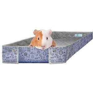 Washable Fleece Guinea Pig Cage Liner & Bedding with Raised Sides Y965