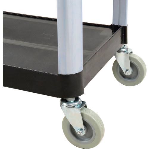 Black 3-Shelf Plastic Utility Cart R995