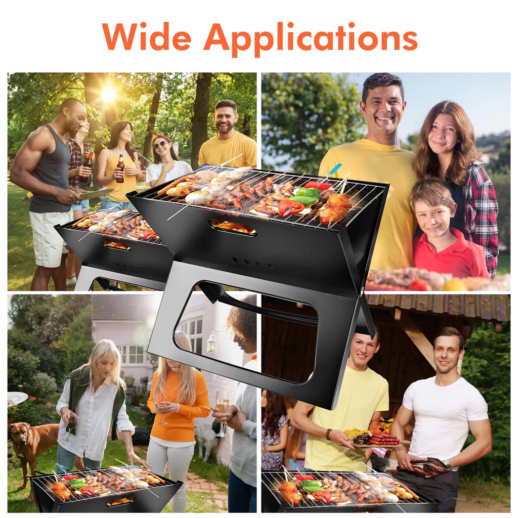 Foldable Charcoal Stainless Steel BBQ Grill Y5743