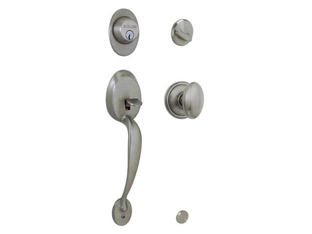 Antique Pewter Handleset with Interior Knob F571