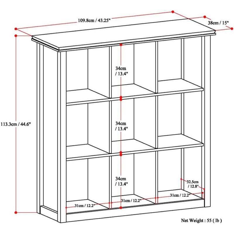 White 9 Cube Bookcase and Storage Unit F572596