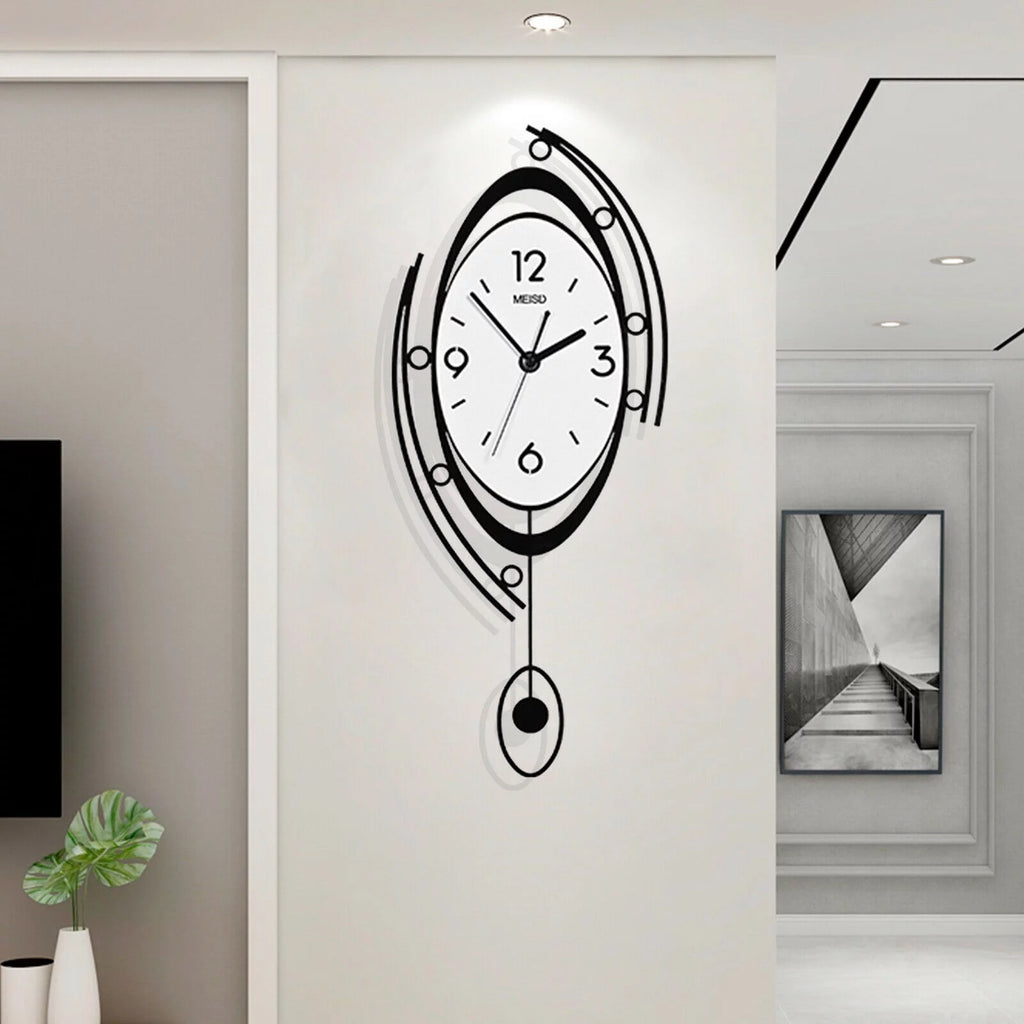 Large 3D Metal Wall Clock U2944