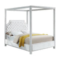 Tufted Canopy Bed with Nailhead Trim B287