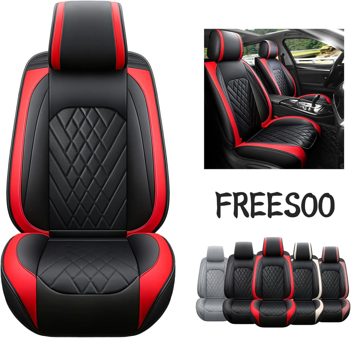 Leather Waterproof Car Seat Cover Full Set I650
