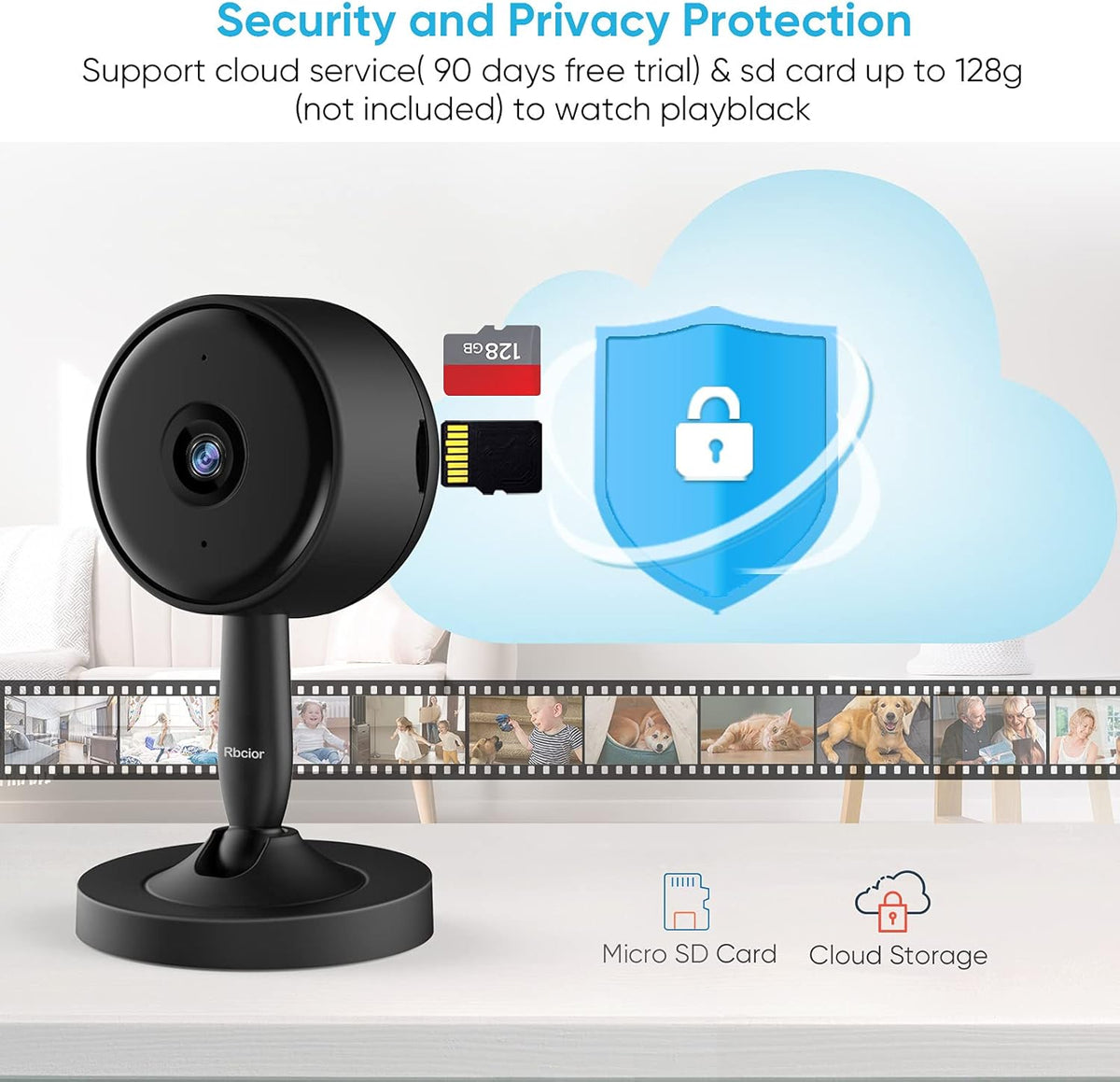 1080P HD Indoor Security Camera with Motion Detection, 2-Way Audio, Night Vision I2347