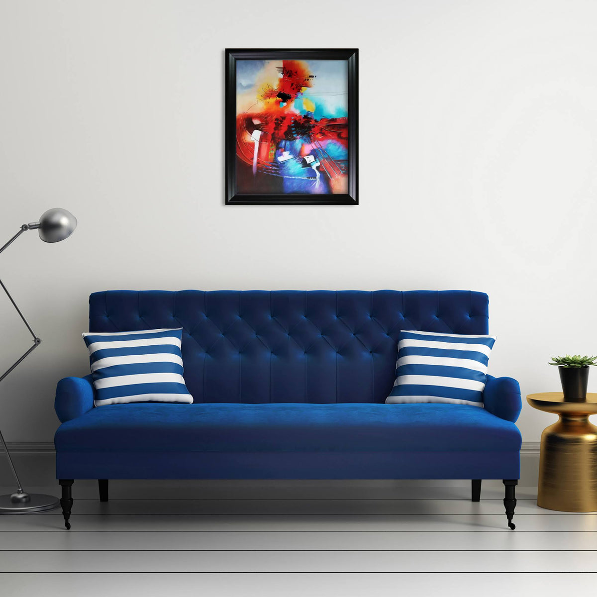 Hand Painted Framed Oil Reproduction on Canvas W8199