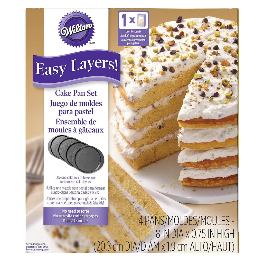 4-Piece 8in Round Non-Stick Cake Pans Set Z358
