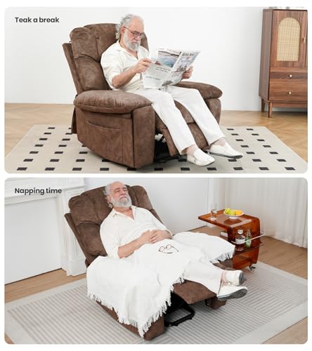 Grey Power Lift Recliner Chair with Massage and Cup Holders K6410