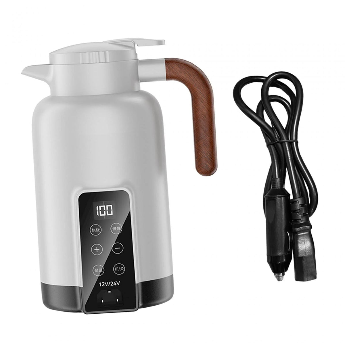 White 1.3L Car Heating Kettle A3506