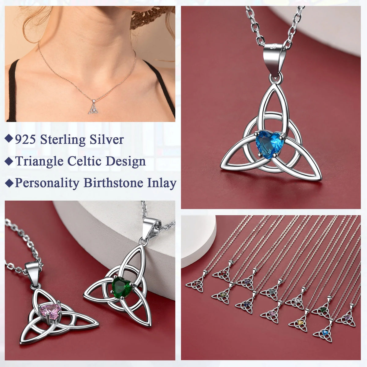 Celtic Knot Heart Necklace 925 Sterling Silver O1705
