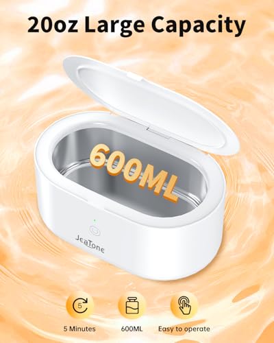 Ultrasonic Jewelry Cleaner Machine 20oz 46KHz 304 Stainless Steel I801