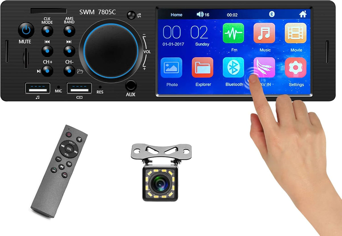 1 Din Car Radio 4.1 Inch Touch Screen Bluetooth Dual USB AUX SD M359