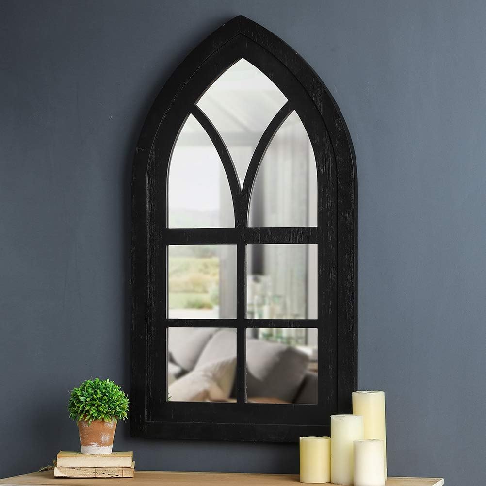 40 H Arched Windowpane Wall Mirror M764