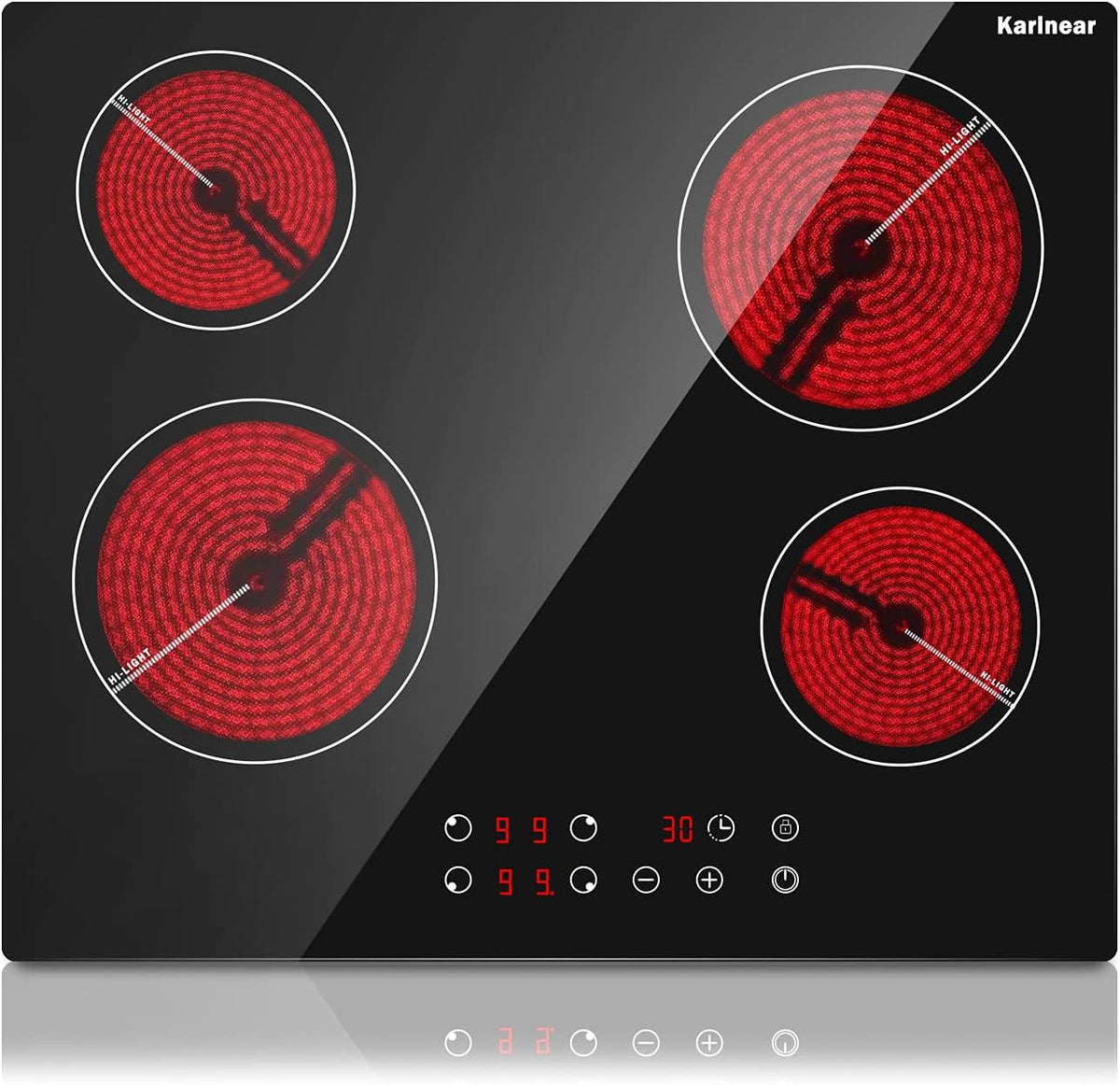 4 Burner Electric Radiant Cooktop 24 Inch U829