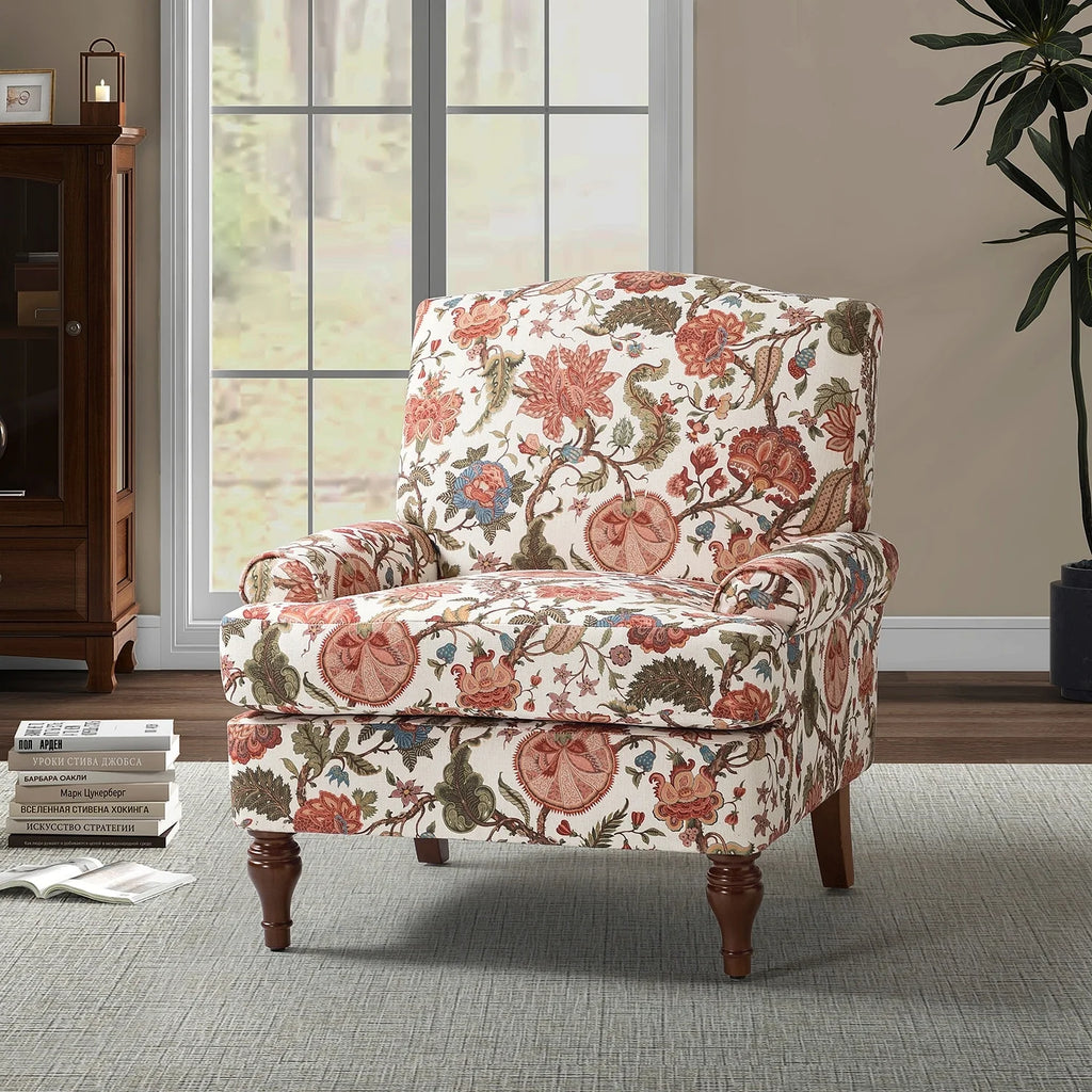Wooden Upholstered Armchair V384