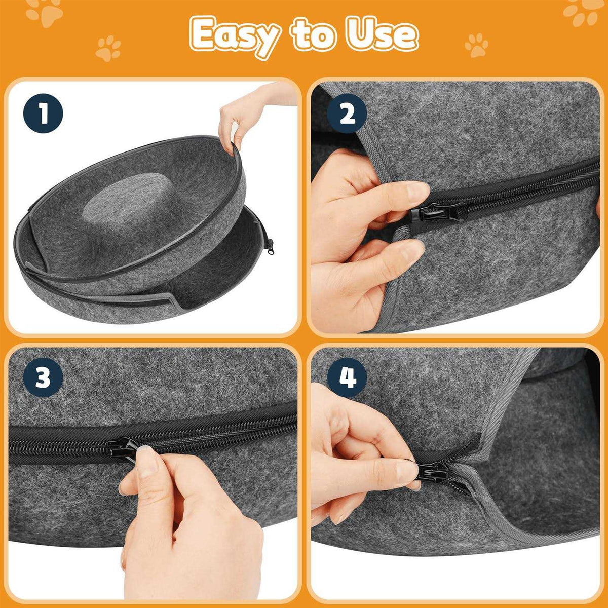 Cat Tunnel Bed with Pet Blanket G7531