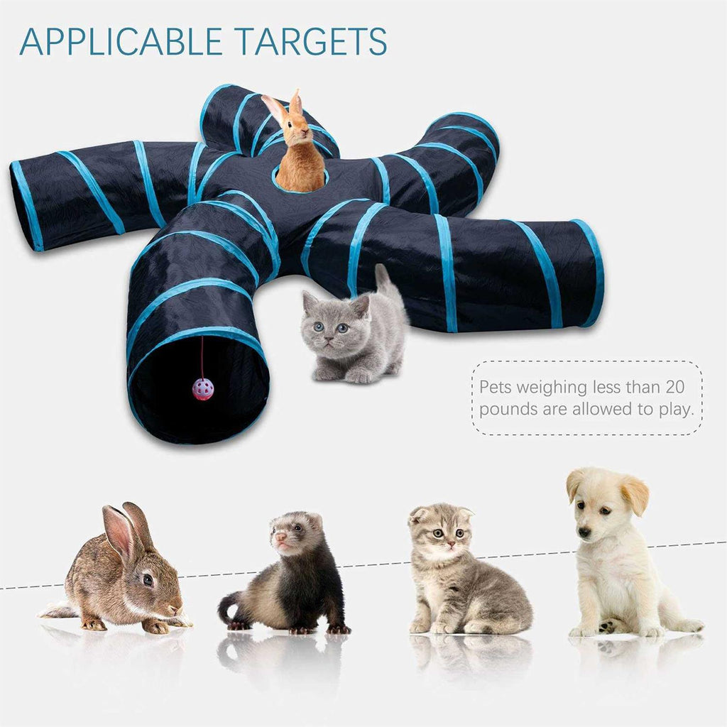 Cat Tunnel with Play Ball Collapsible Pet Tube C3919