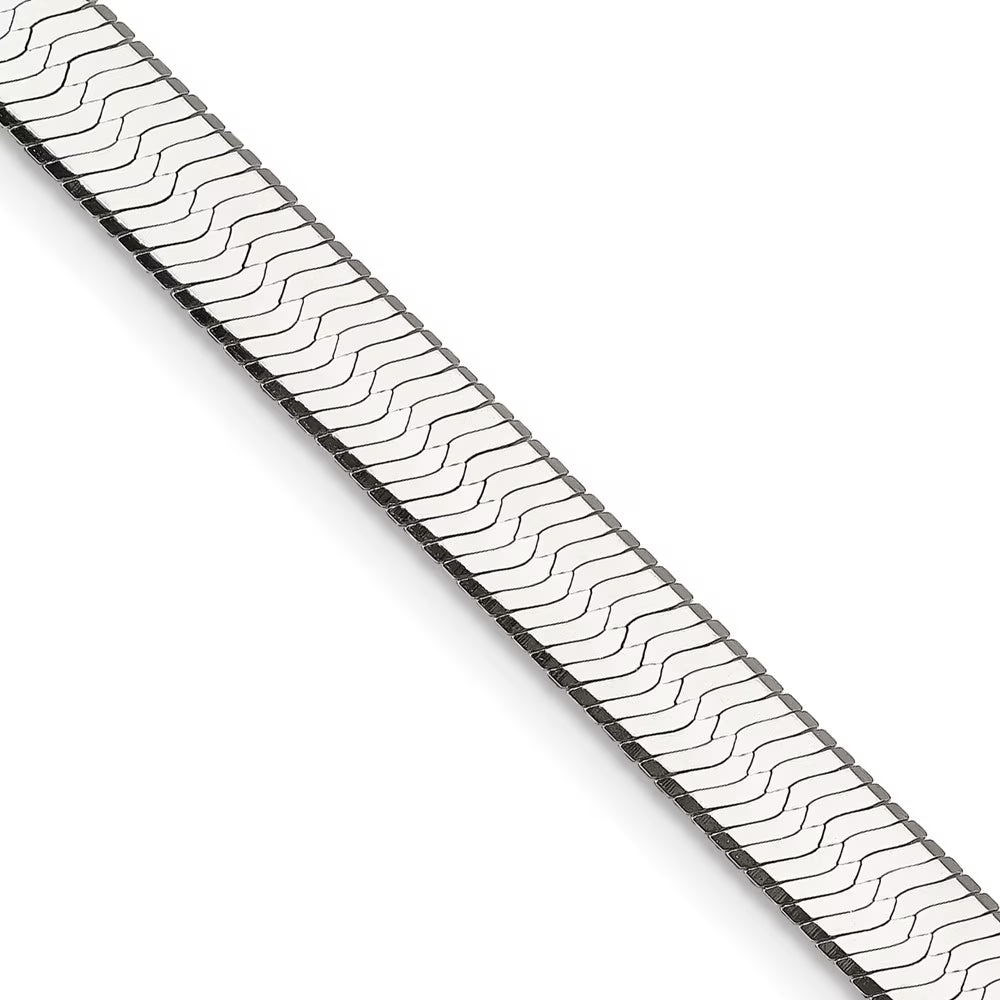 925 Sterling Silver Herringbone Chain Necklace 18 inch C8947