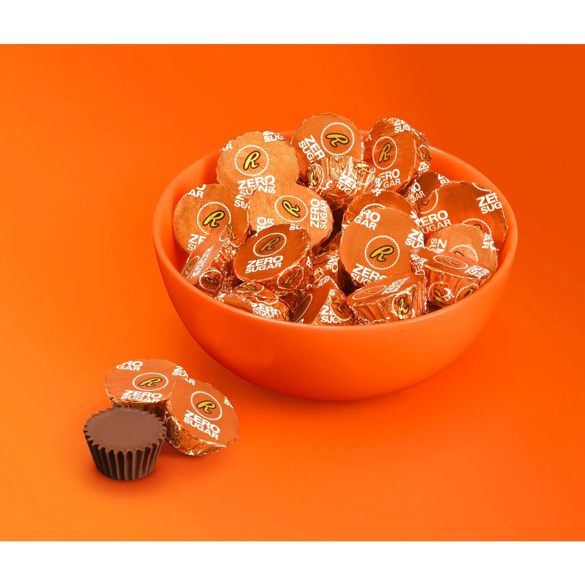 Zero Sugar Peanut Butter Cups Candy, Bag 5.1 oz K478