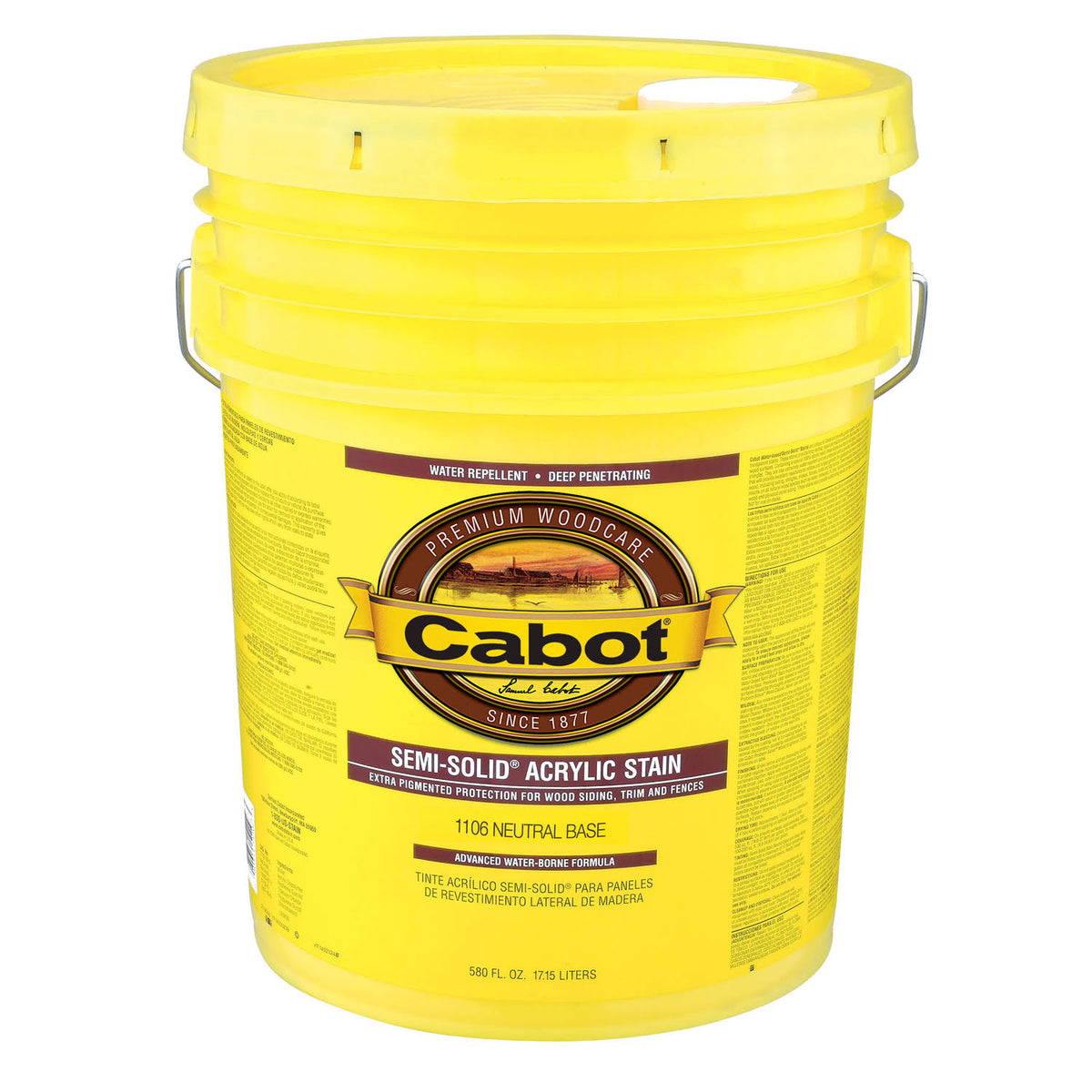 5 Gallon Neutral Base Semi Solid Water Based Stain W196670
