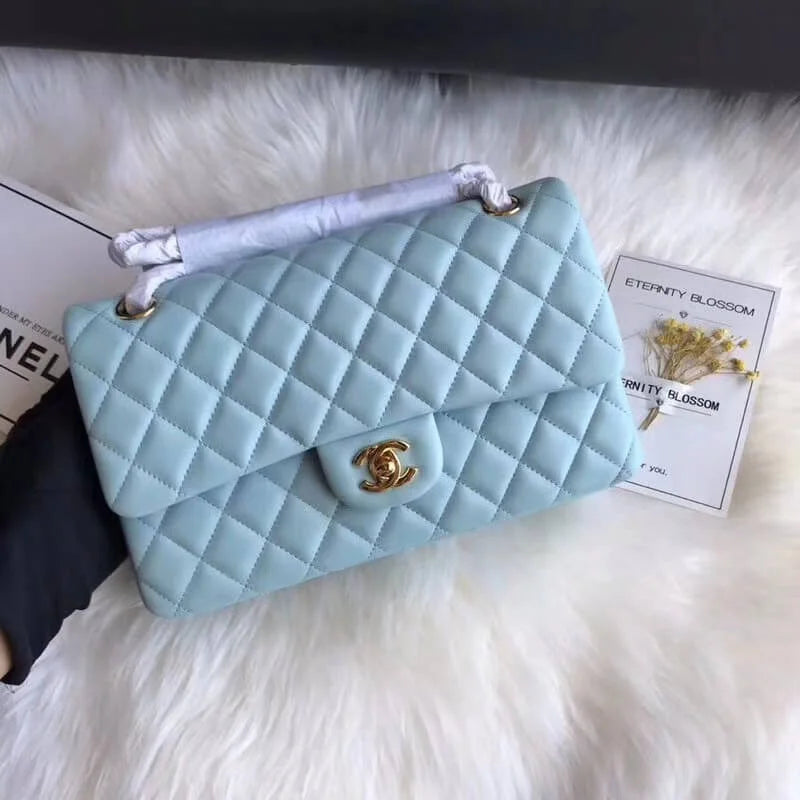 Tiffany Blue Lambskin Leather Flap Bag P5909