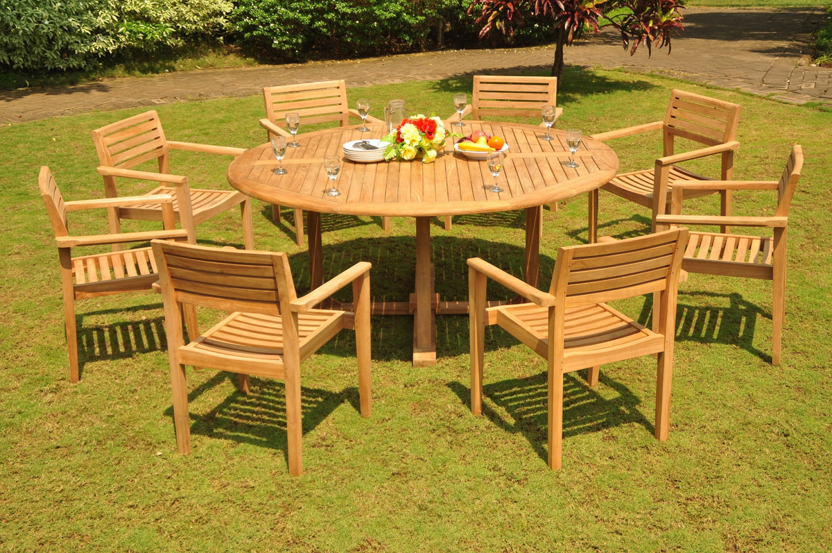 8 Seater 9 Pc Teak Dining Set N744