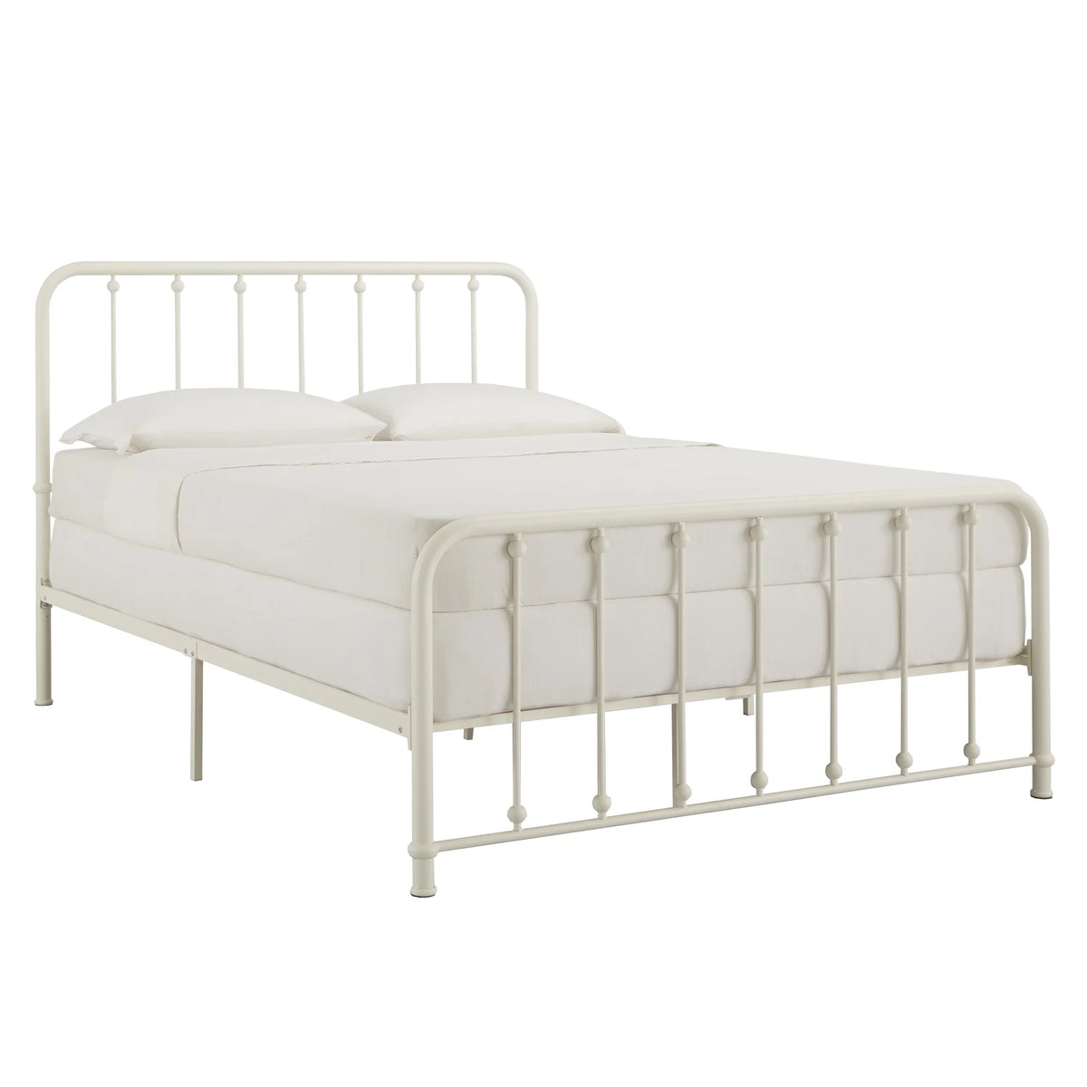White Metal Platform Full Bed N3190