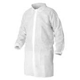 White Polypropylene Frocks, Elastic Wrist, 30/Case G998505