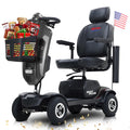 4 Wheels Mobility Scooter Grey LED Lights USB Port N665
