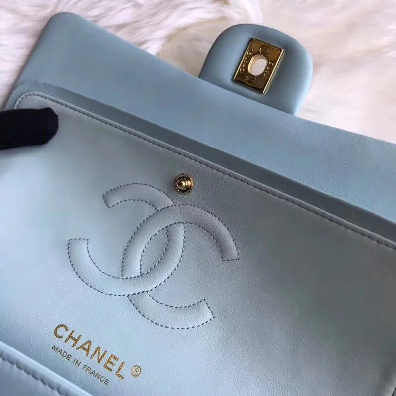 Tiffany Blue Lambskin Leather Flap Bag P5909
