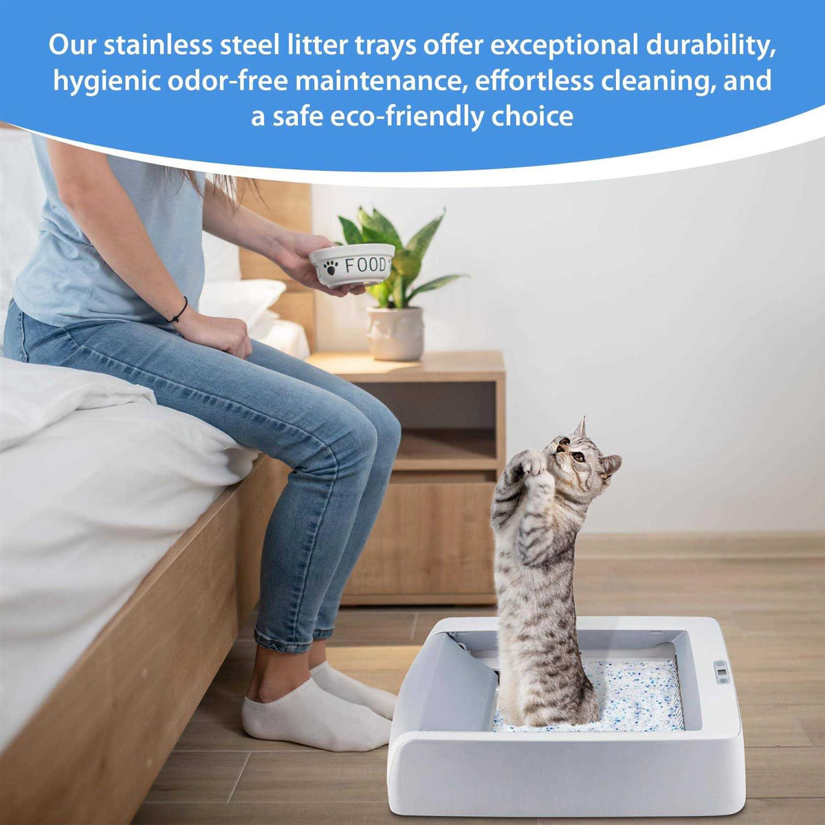 Stainless Steel Reusable Litter Tray T568