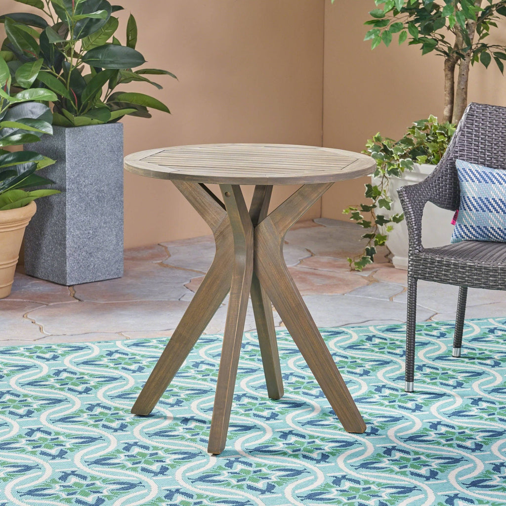 3 Piece Acacia Wood and Wicker Bistro Set M2179