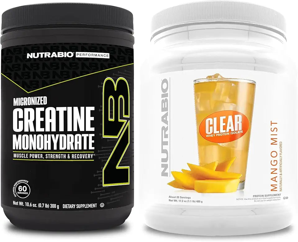 Unflavored Creatine Monohydrate and Mango Mist Whey Protein Isolate Bundle F395