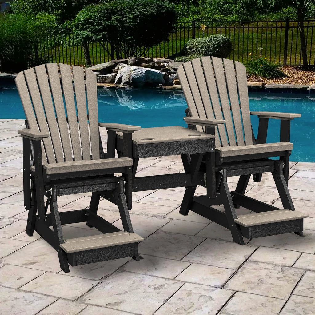 Double Balcony Height Glider with Center Table G9933