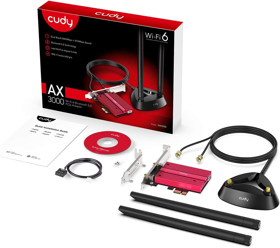 AX3000 WiFi 6 PCIe Card, Bluetooth 5.0 PCIe Adapter R6553