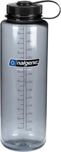 48 Oz Gray Tritan Wide Mouth Water Bottle with Black Lid Y9704