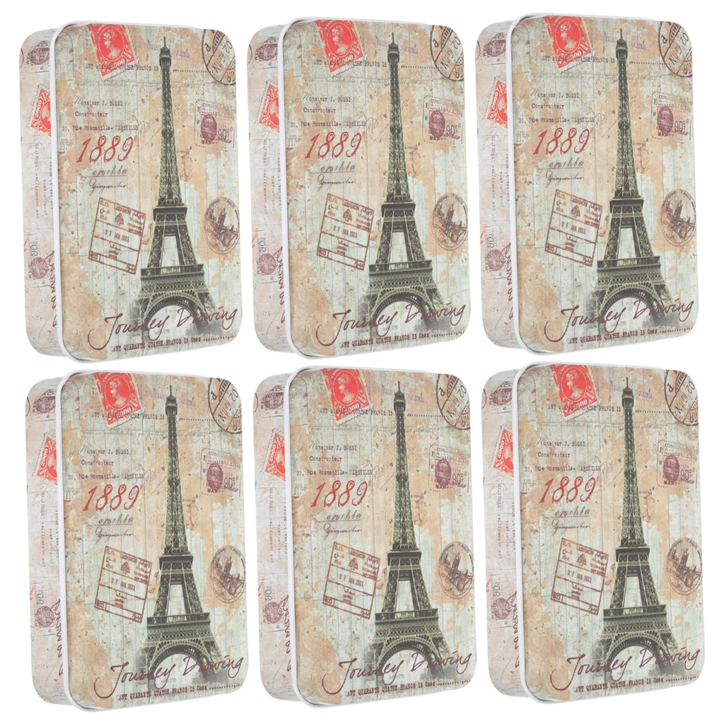6 Pcs Clear Desktop Storage Boxes C537