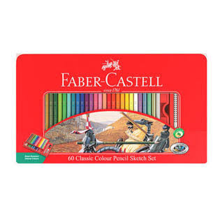 60 Classic Color Pencil Sketch Set with Sharpener and Eraser Z149661