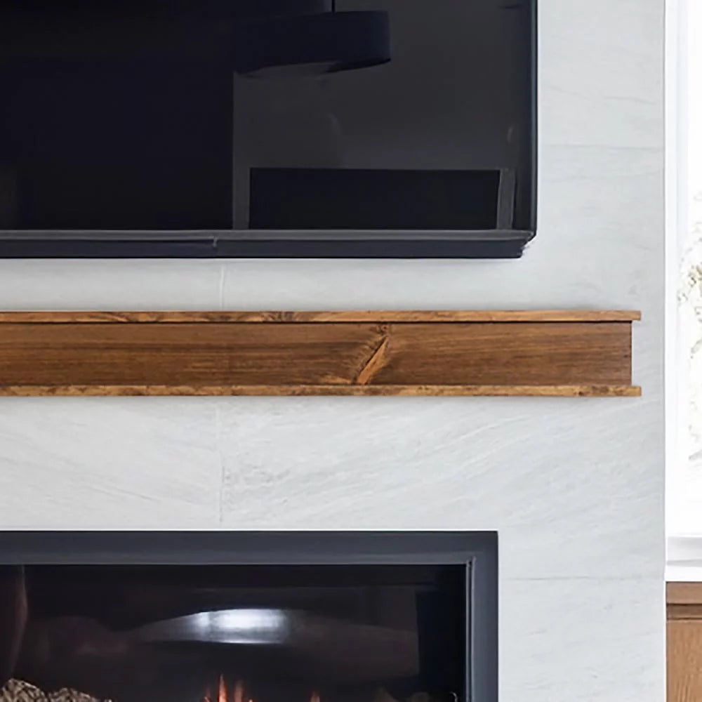 72 inch Floating Wood Fireplace Mantel Shelf X9175