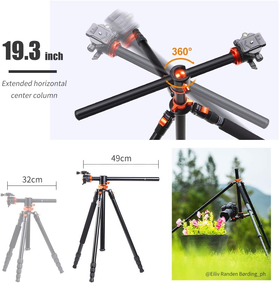 94 Inch 4 Section Aluminium Camera Tripod with 360 Degree Ball Head V55002